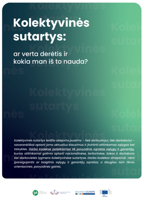 Vadovas „Kolektyvinės sutartys: ar verta derėtis ir kokia man iš to nauda?” 2023 m.
